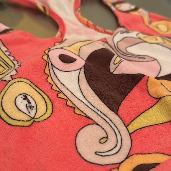 EMILIO PUCCI Vintage terrycloth cotton racer back cropped top in size 6 w/ tag - Picture 7 of 11